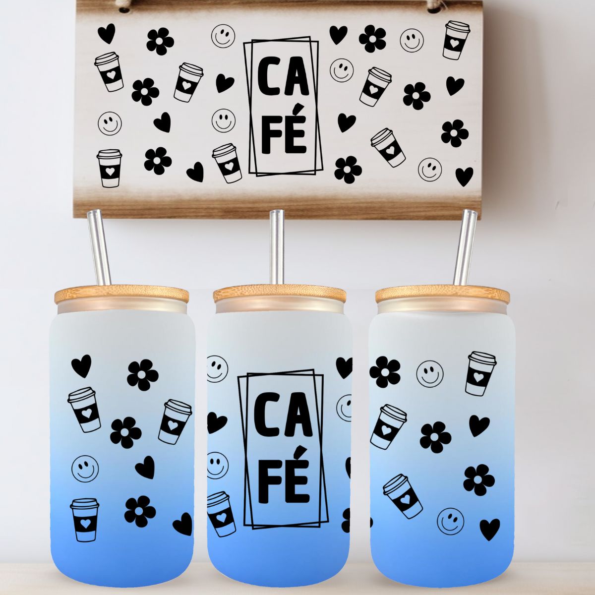 TASSE 16 OZ CAFÉ - BLEU