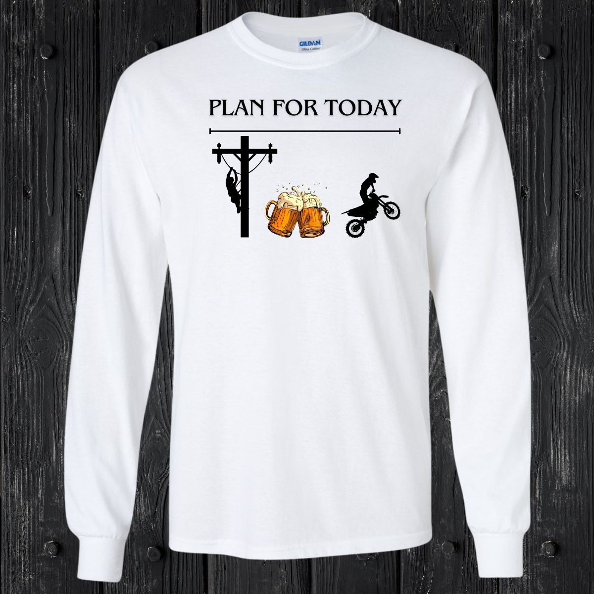 T-SHIRT MANCHES LONGUES / LONG SLEEVE LINEMAN DIRTBIKE