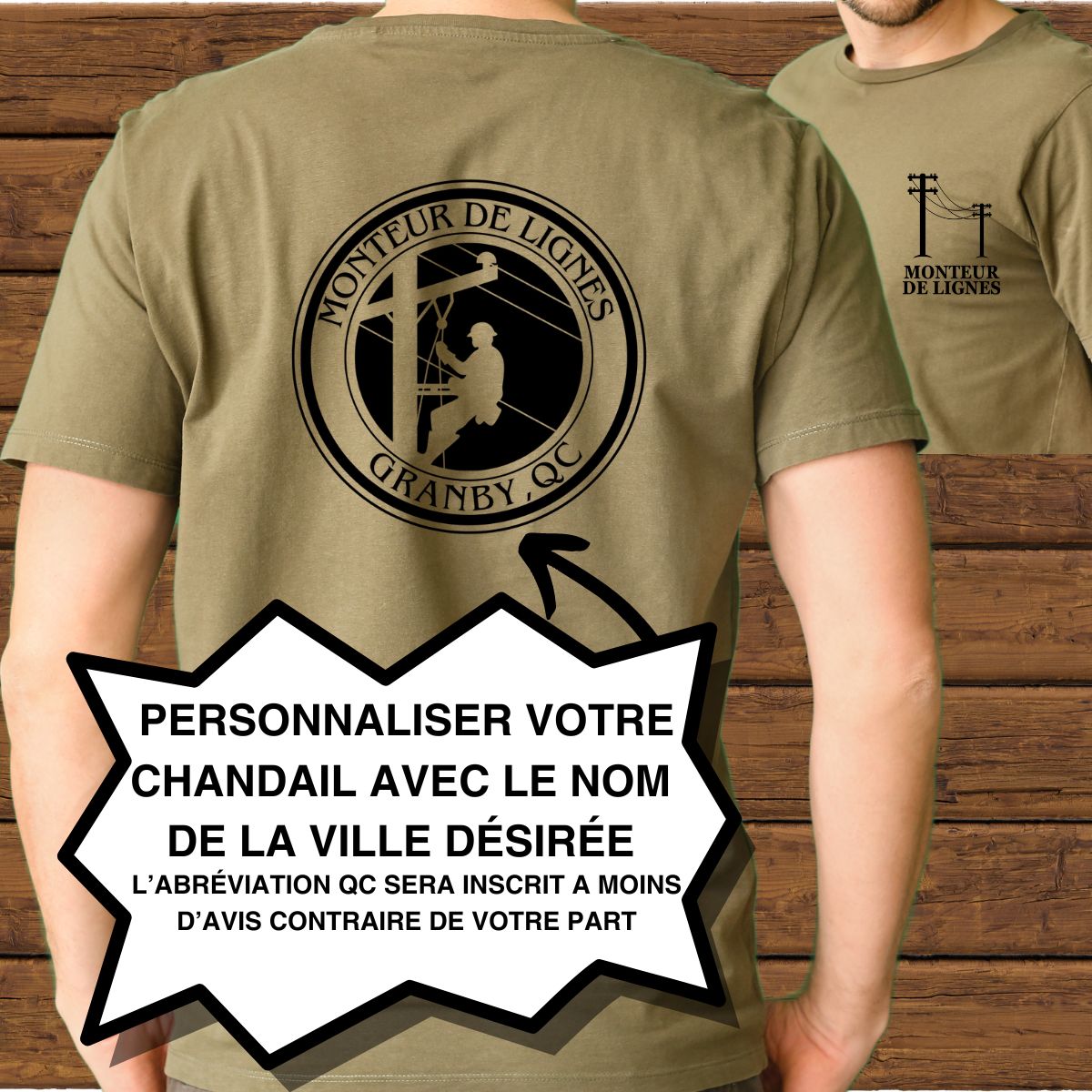 T-SHIRT 100% POLYESTER PERFORMANCE * PERSONNALISÉ*