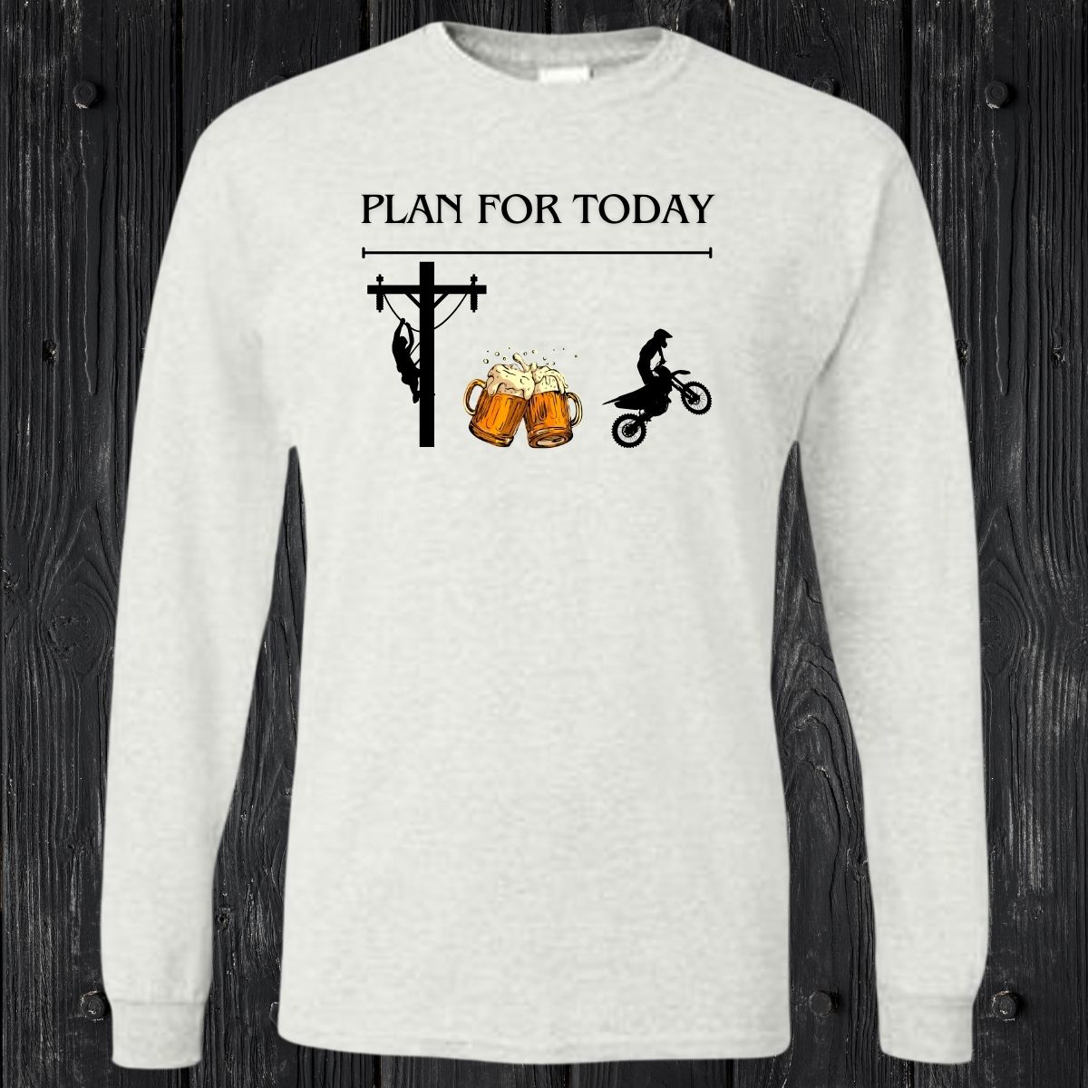 T-SHIRT MANCHES LONGUES / LONG SLEEVE LINEMAN DIRTBIKE