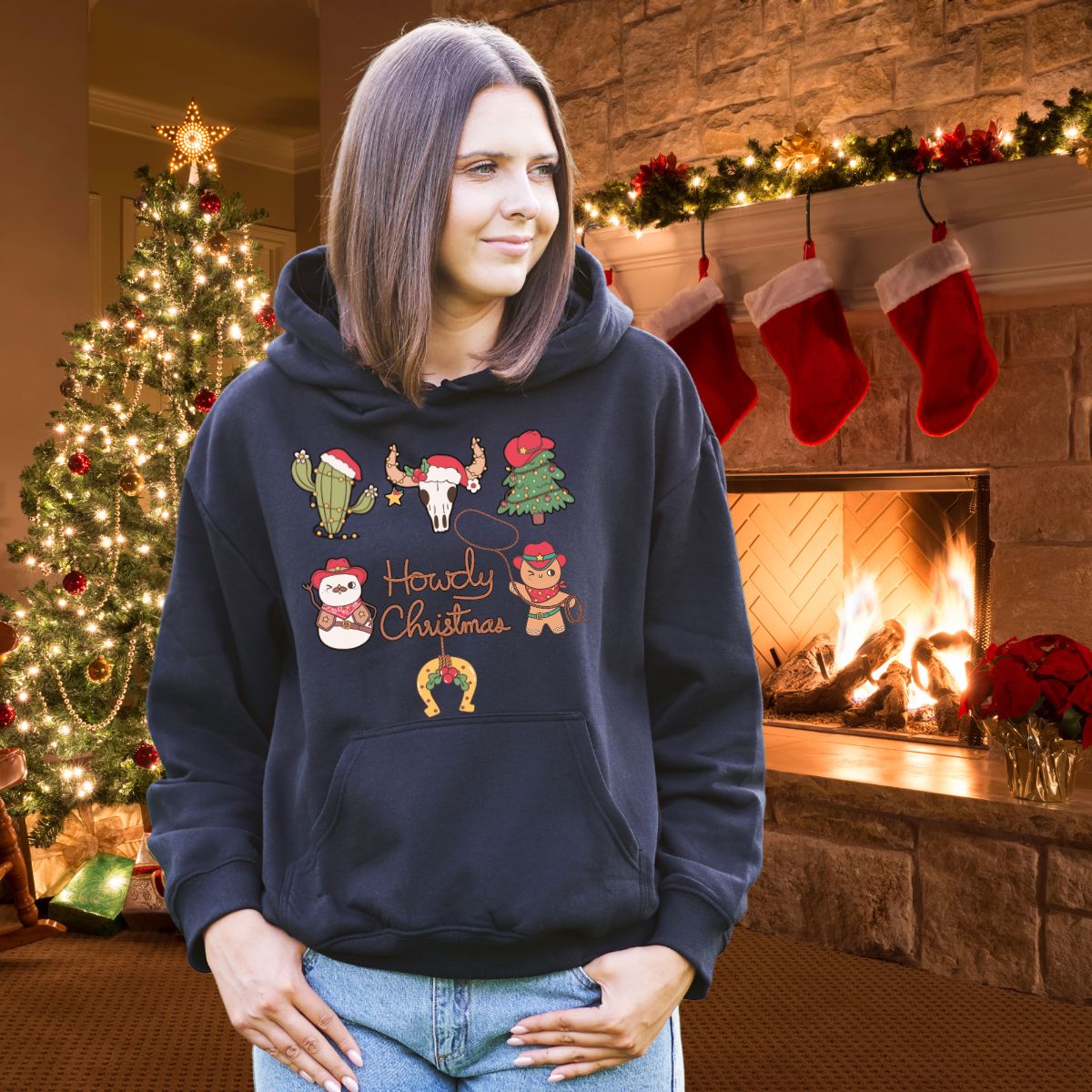 HOODIE HOWDY CHRISTMAS