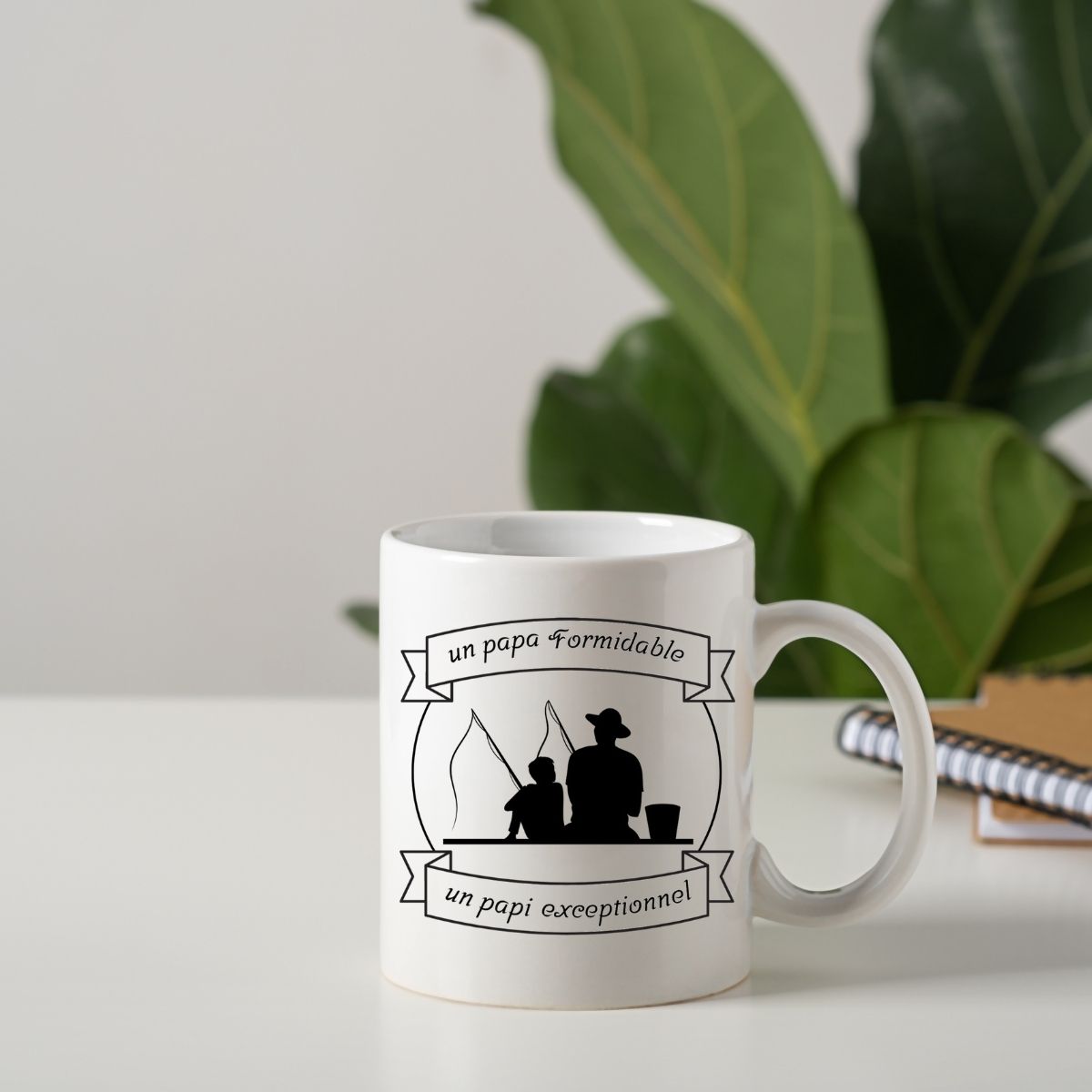 TASSE À CAFÉ 15 OZ / 15 OZ COFFEE CUP PAPA/PAPI PÊCHE