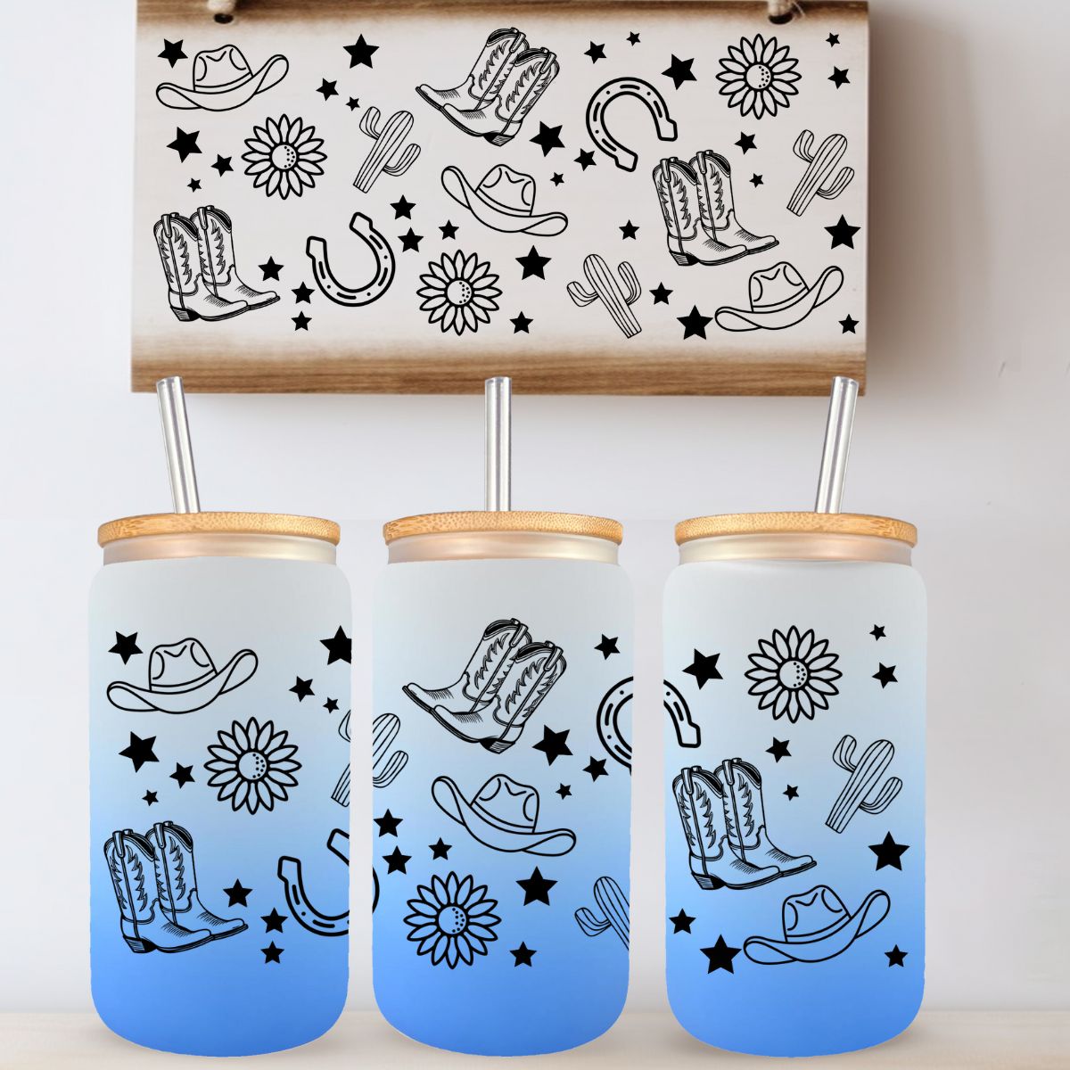 TASSE 16 OZ COUNTRY - BLEU