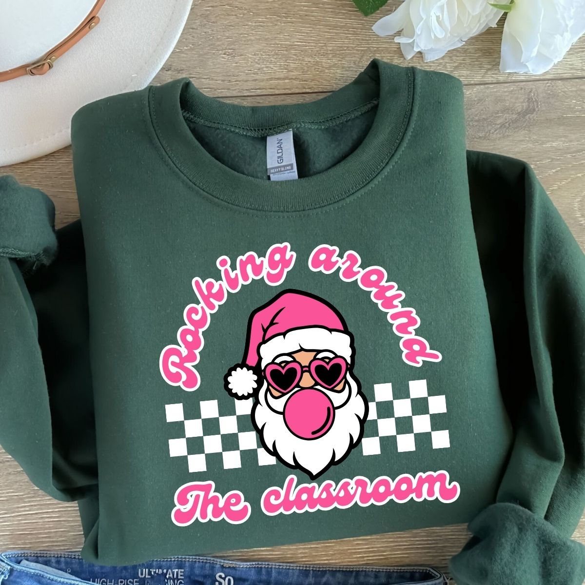 CREWNECK ENSEIGNANT NOËL / ROCKING AROUND THE CLASSROOM