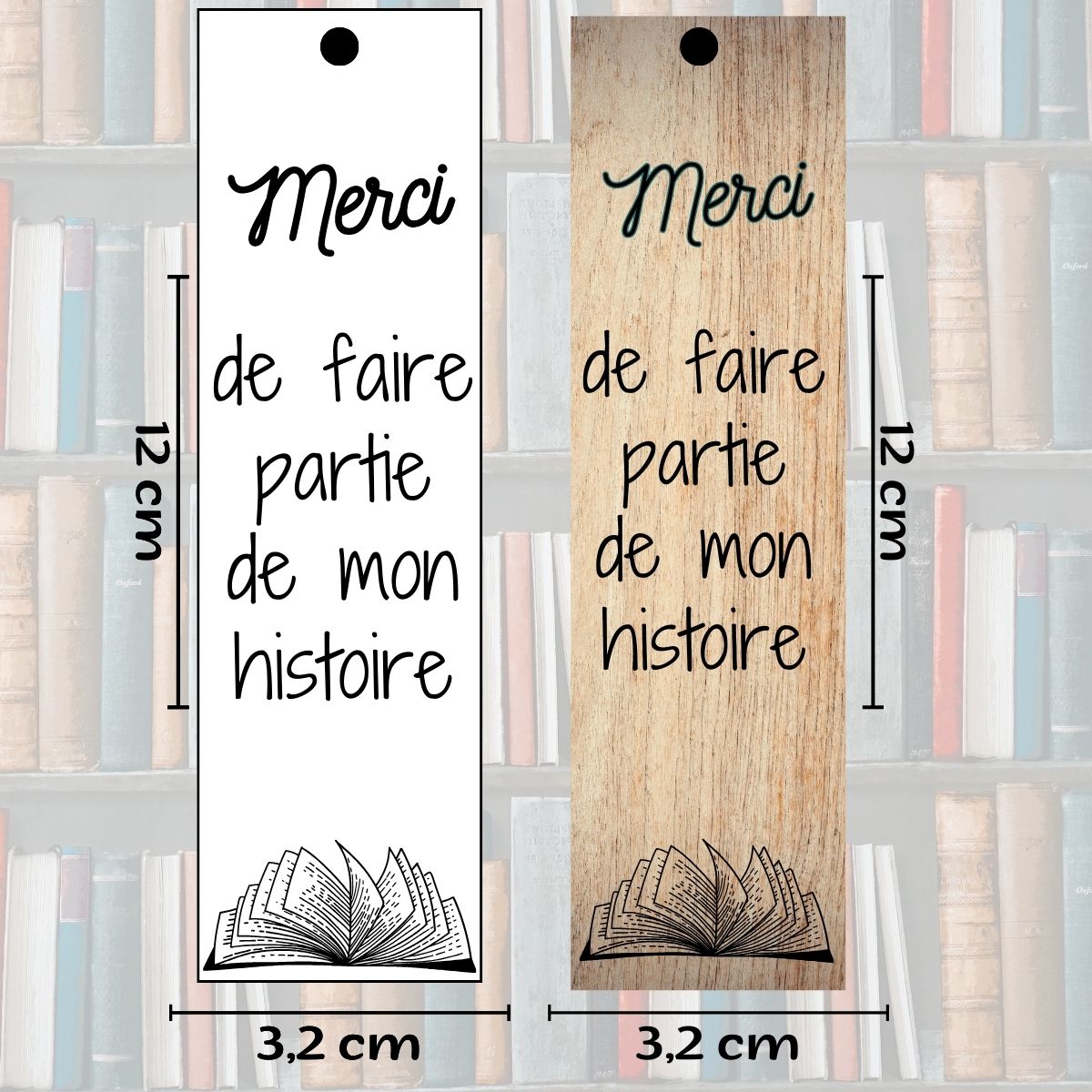 SIGNET / BOOKMARK MERCI (NOIR)