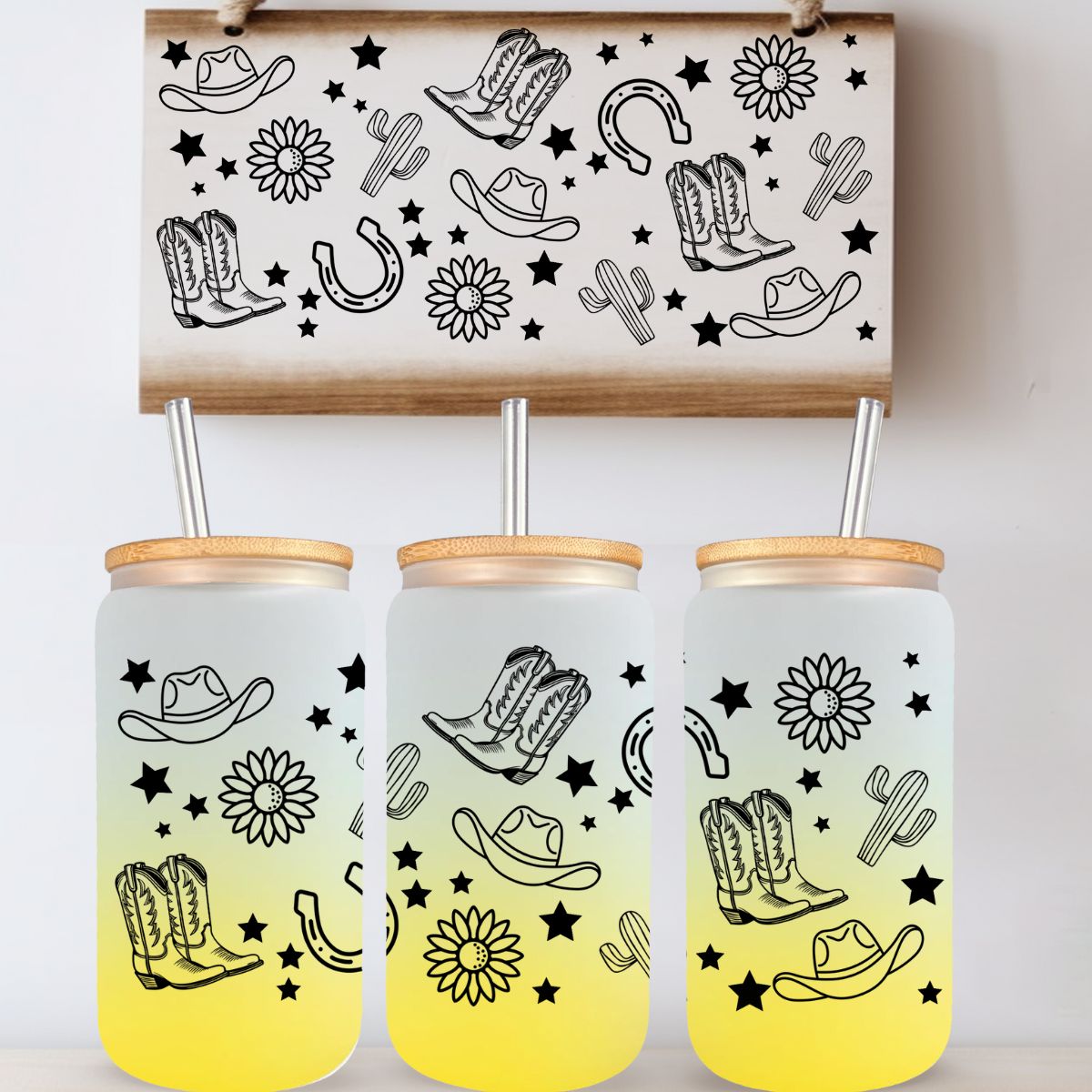 TASSE 16 OZ COUNTRY - JAUNE