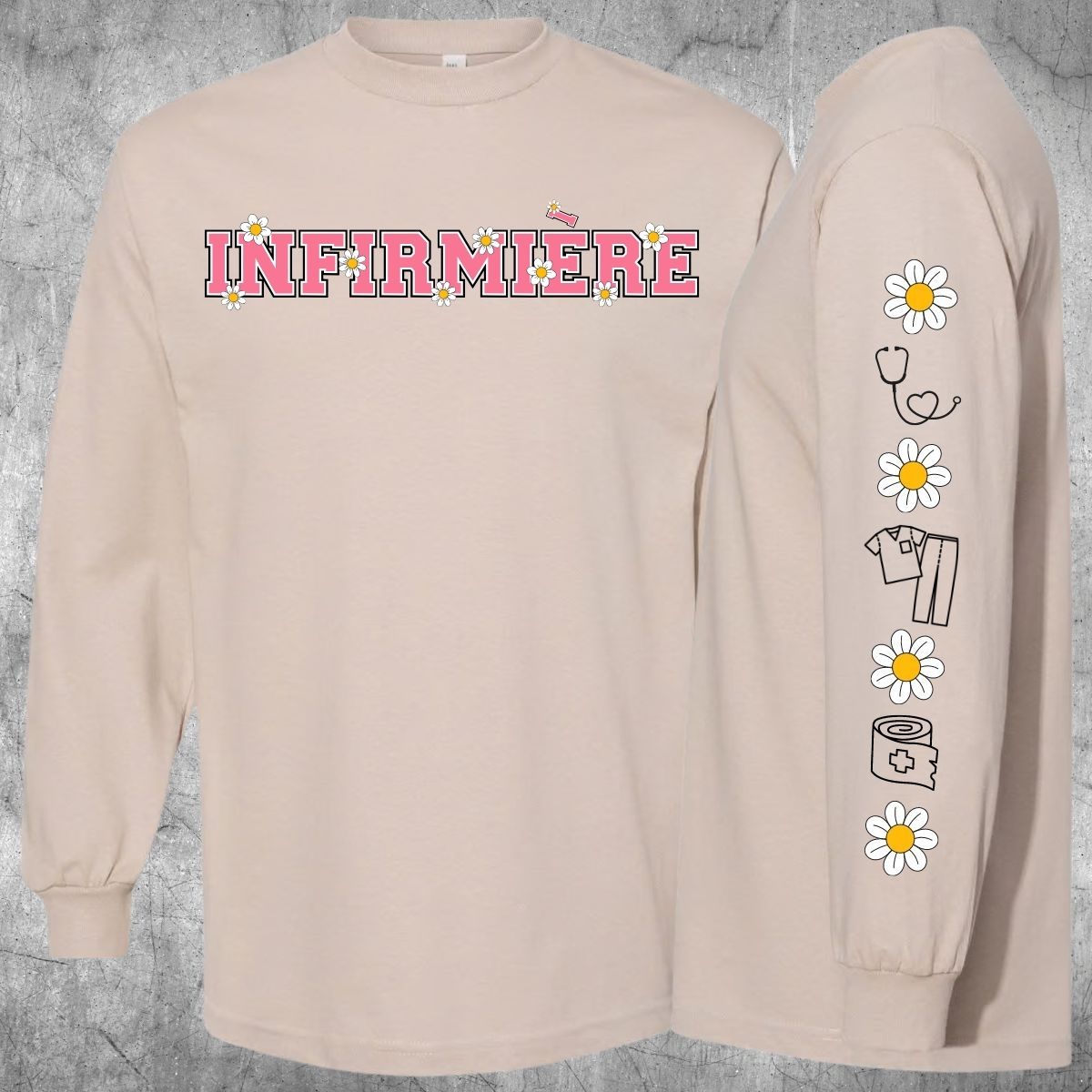 T-SHIRT MANCHES LONGUES INFIRMIÈRE