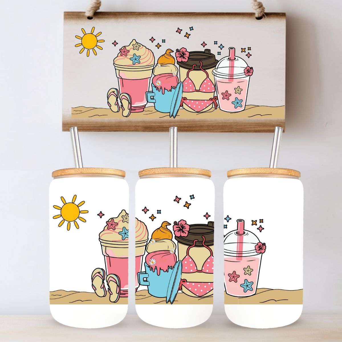 TASSE 16 OZ / 16 OZ CUP - PLAGE TASSE BLANCHE OPAQUE