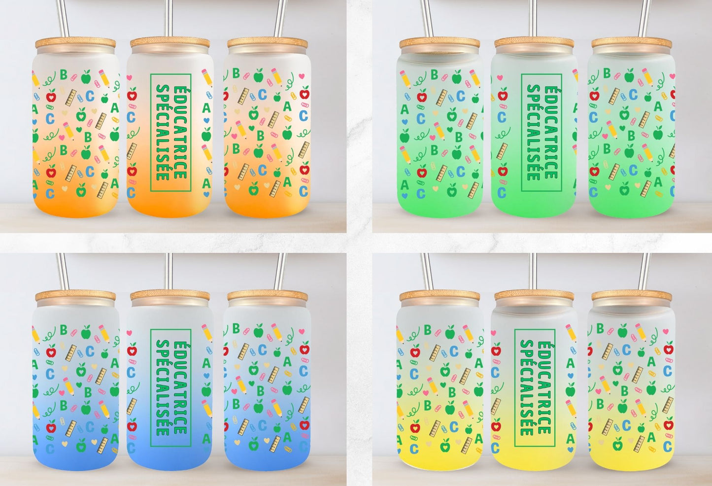 Tasse en vitre 16 oz givré / 16 oz frosted cup -ED.SPÉCIALISÉE