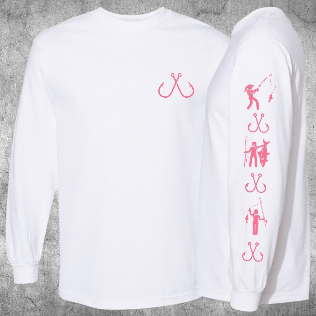 T-SHIRT MANCHES LONGUES PÊCHE FEMME