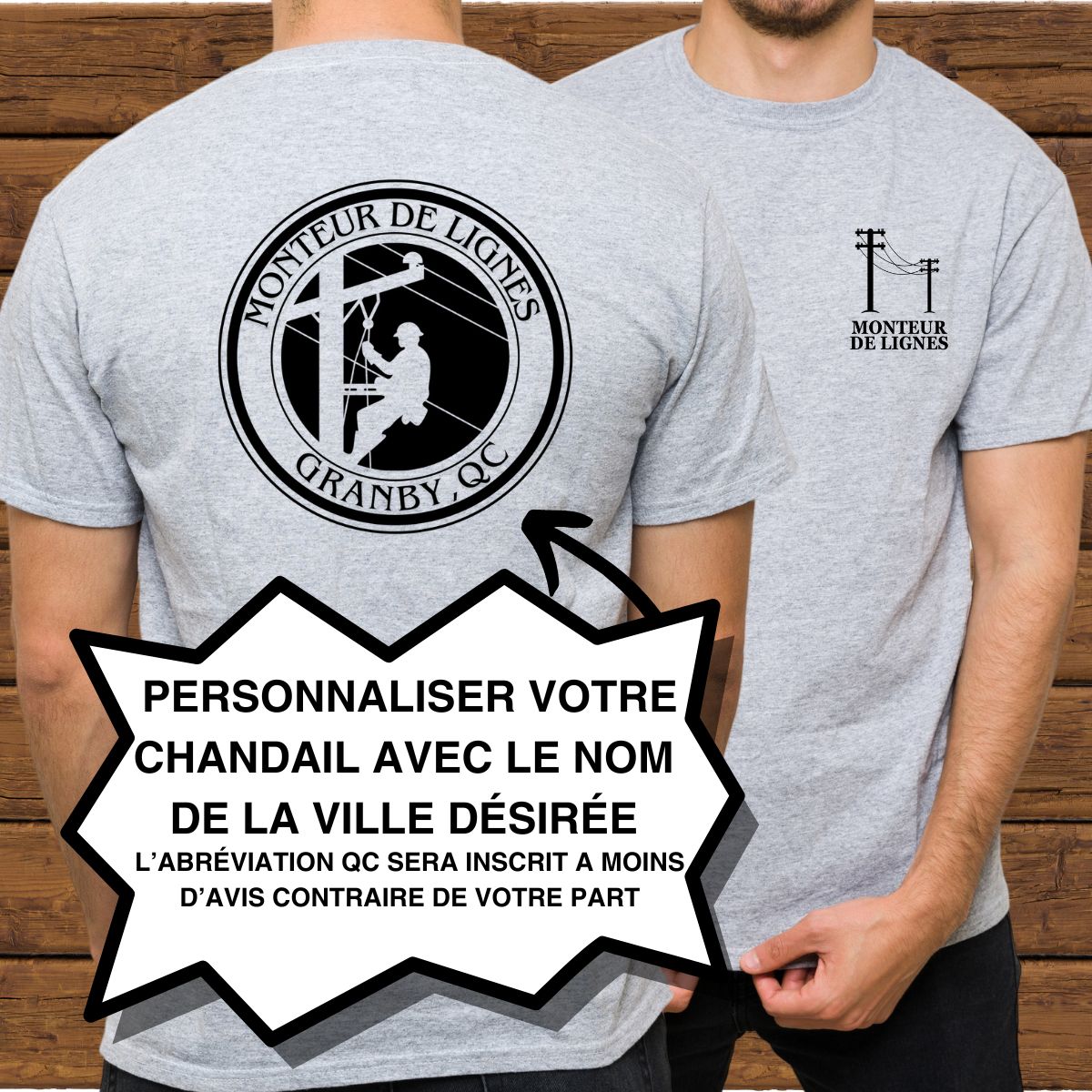 T-SHIRT 100% POLYESTER PERFORMANCE * PERSONNALISÉ*