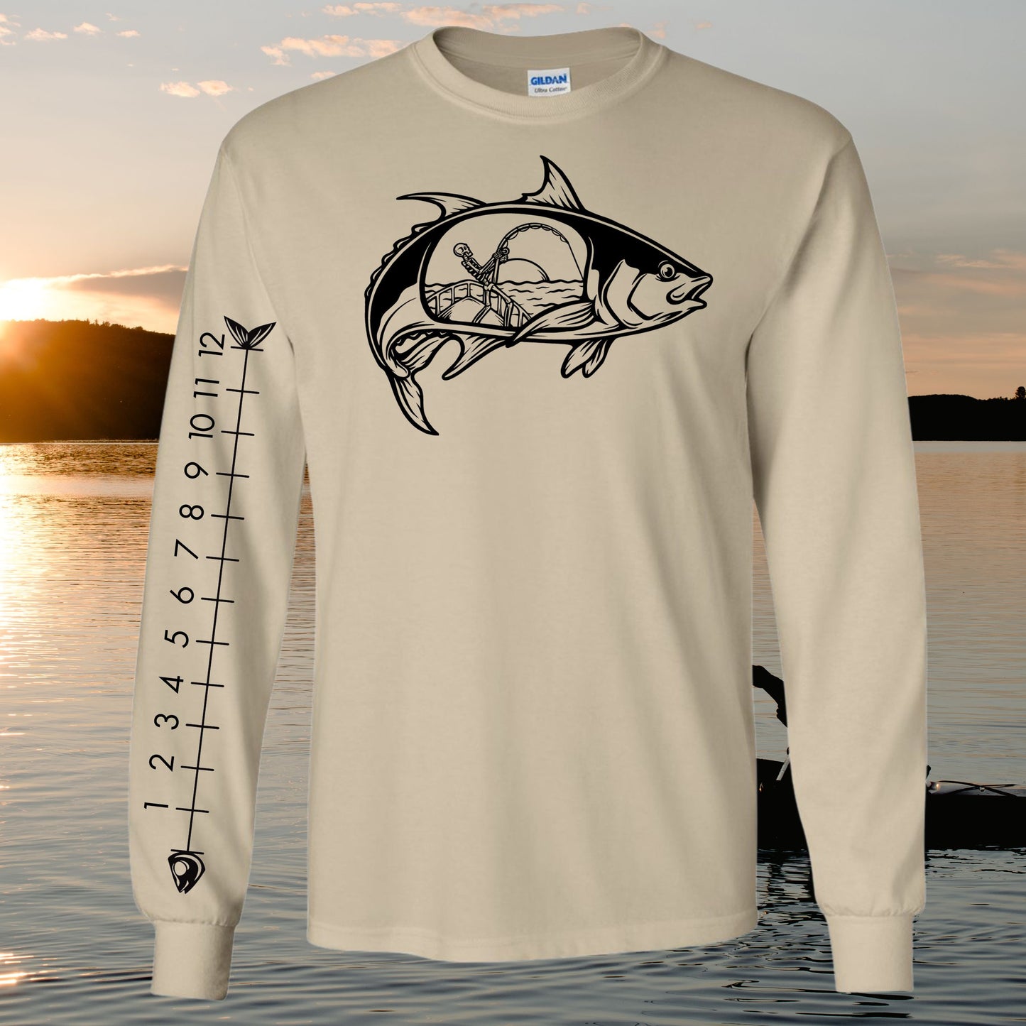 T-SHIRT MANCHES LONGUES PÊCHE