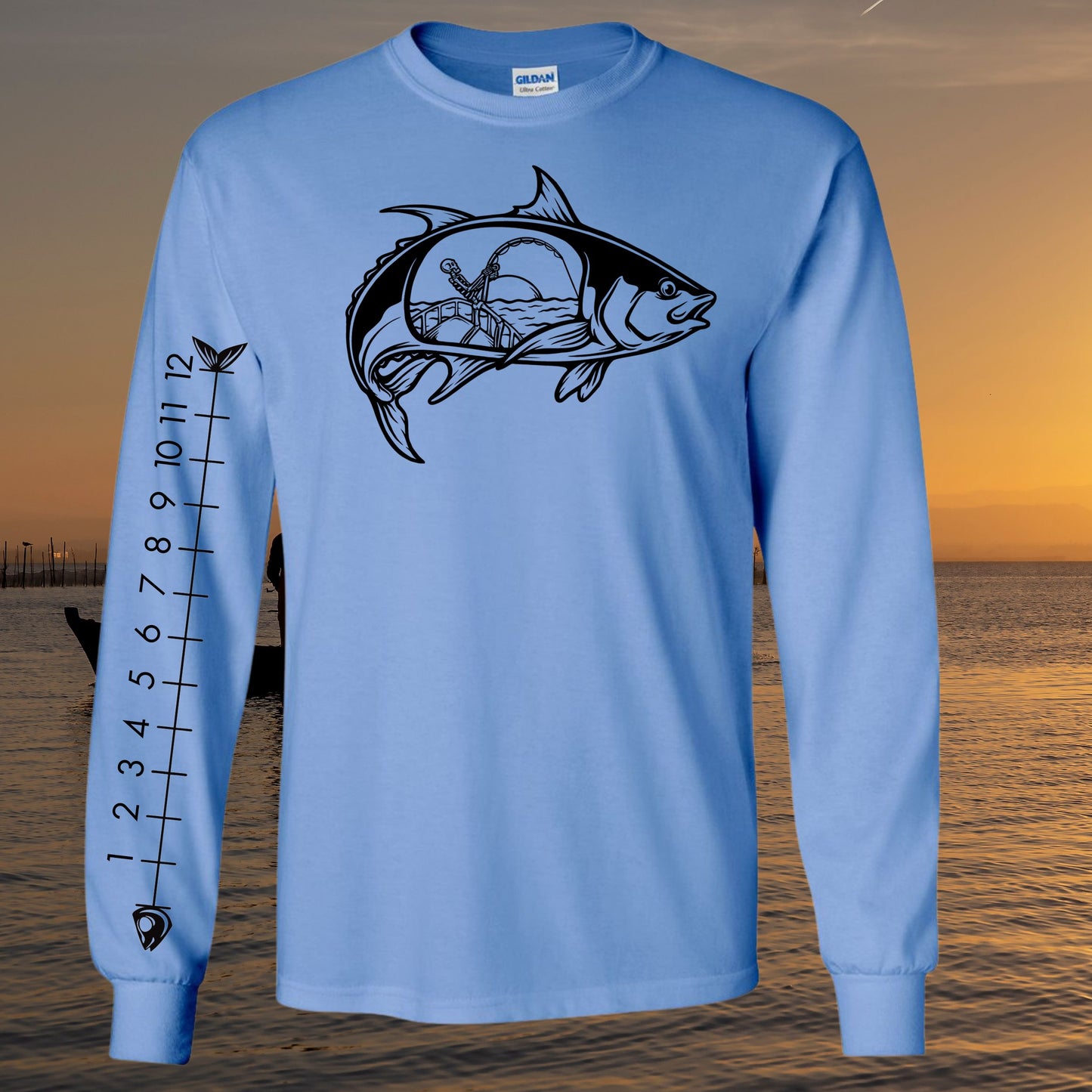 T-SHIRT MANCHES LONGUES PÊCHE