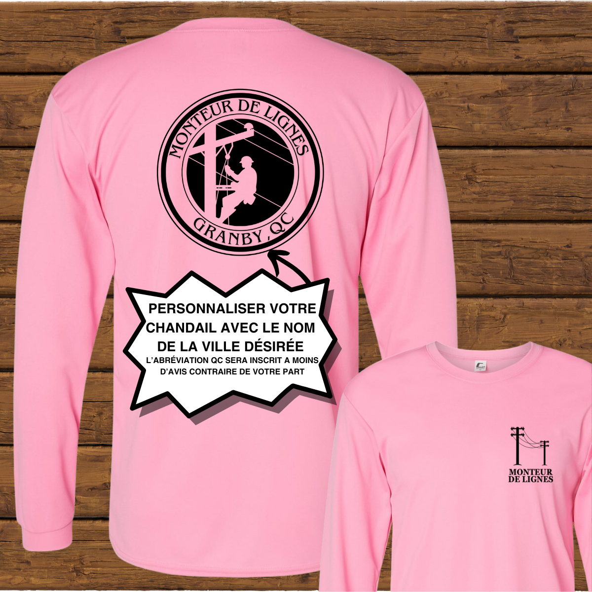 T-SHIRT MANCHES LONGUES PERFORMANCE ** PERSONNALISÉ**