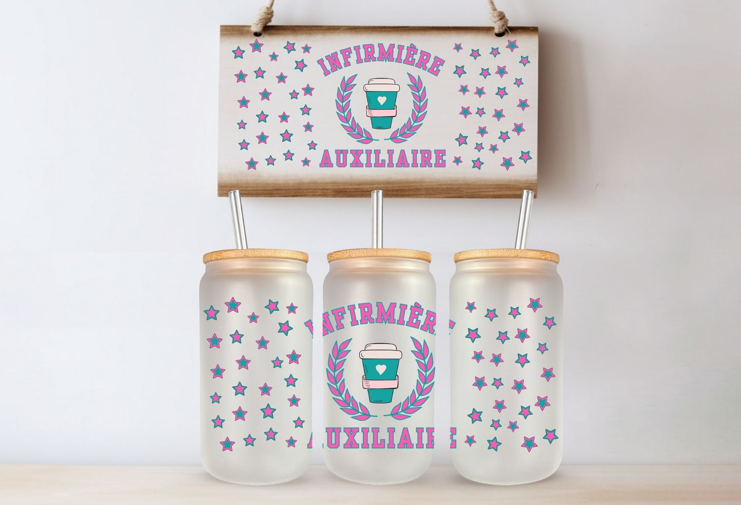 Tasse en vitre 16 oz givré / 16 oz frosted cup - INF. AUXILIAIRE
