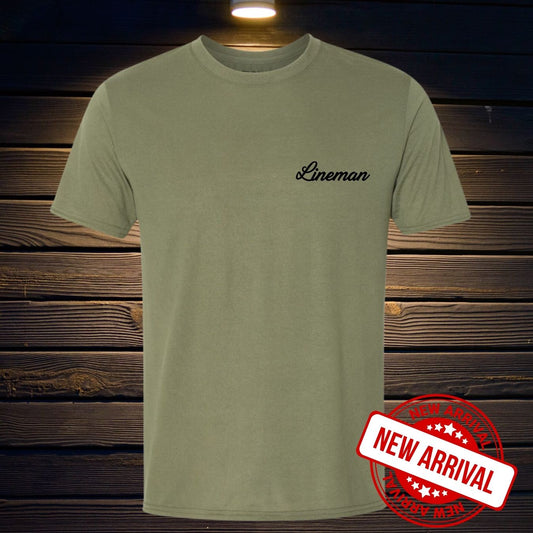 T-SHIRT 100% POLYESTER LINEMAN AU COEUR