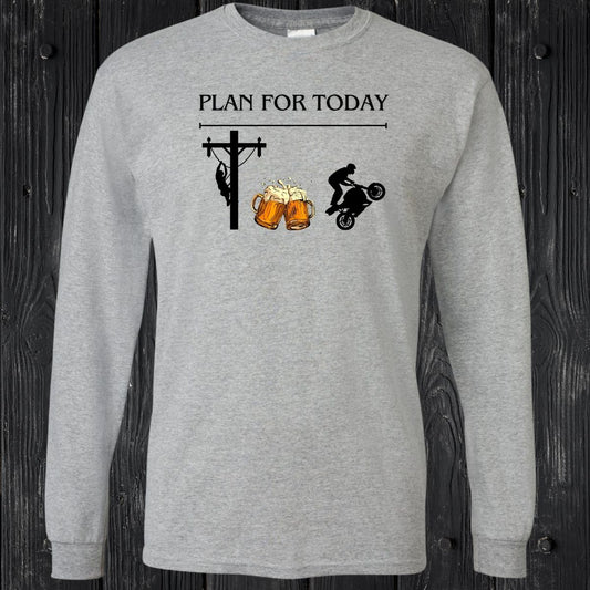 T-SHIRT MANCHES LONGUES / LONG SLEEVE LINEMAN MOTOCYCLE