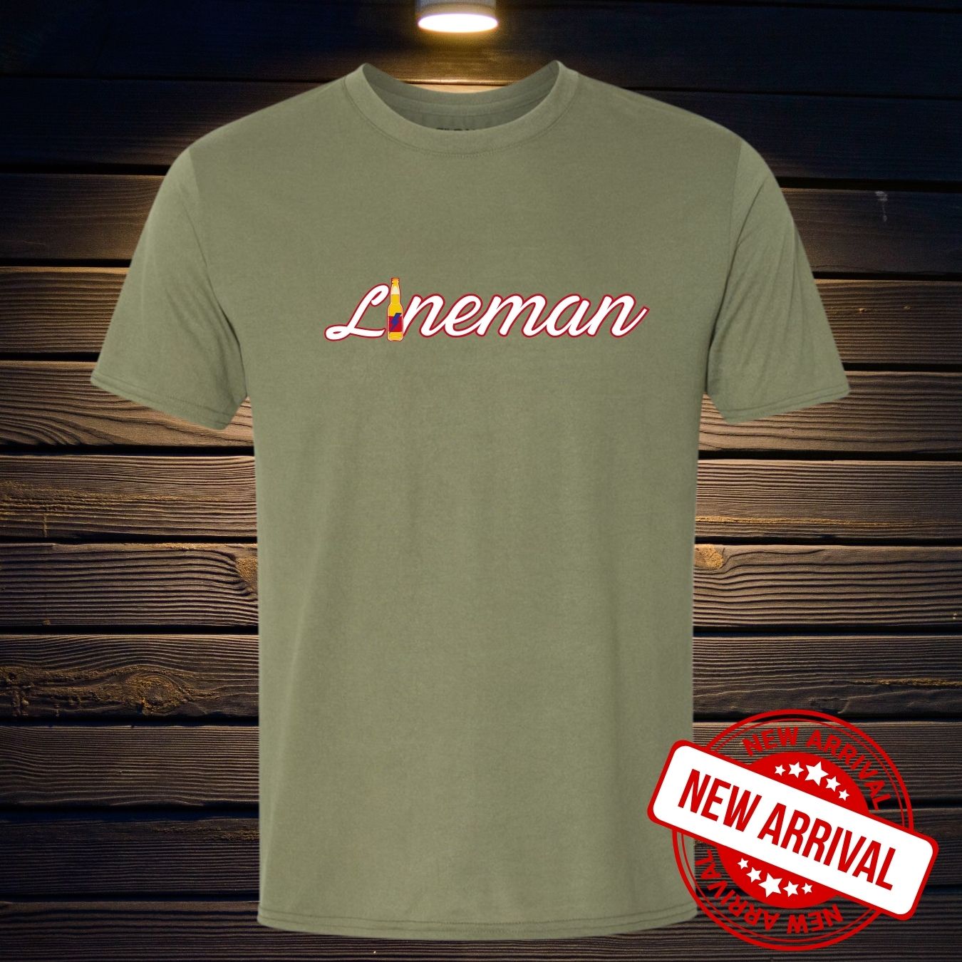 T-SHIRT 100% POLYESTER LINEMAN BEER