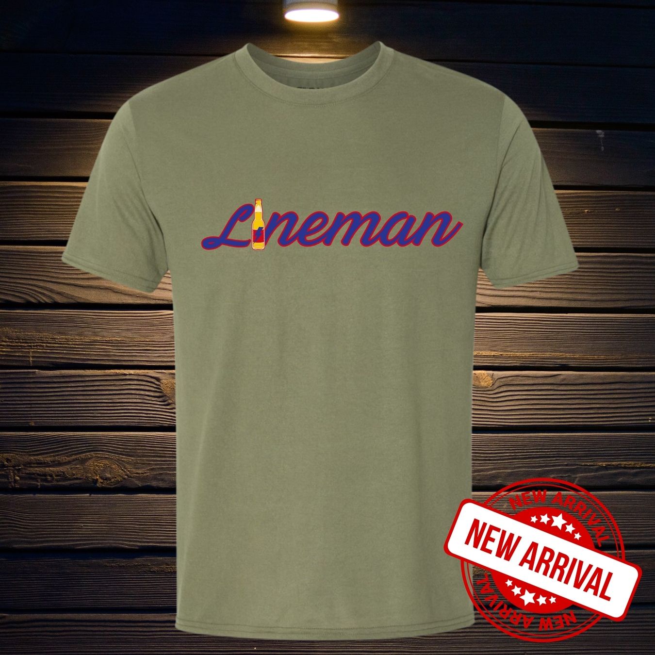T-SHIRT 100% POLYESTER LINEMAN BEER