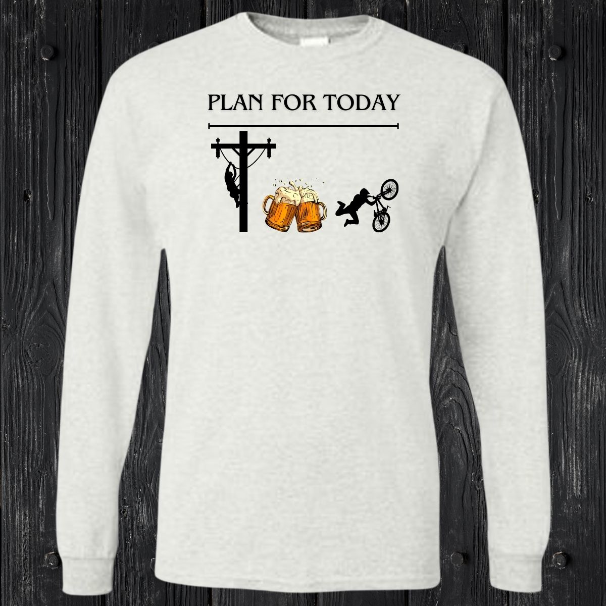 T-SHIRT MANCHES LONGUES / LONG SLEEVE LINEMAN BIKE