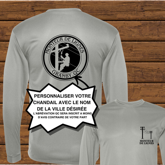 T-SHIRT MANCHES LONGUES PERFORMANCE ** PERSONNALISÉ**