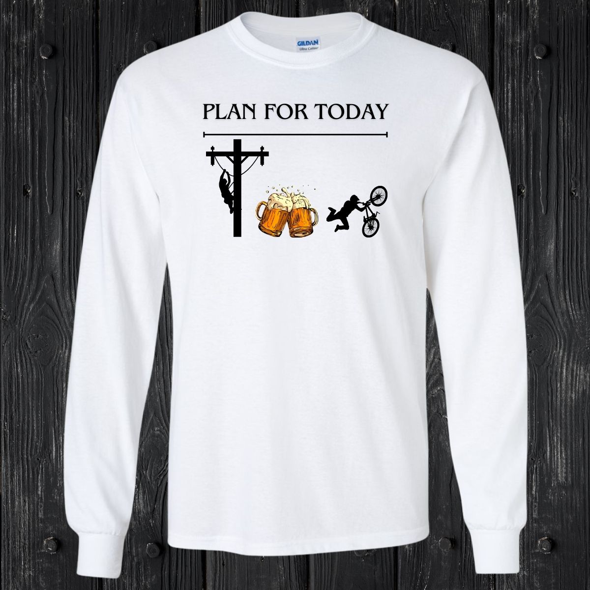 T-SHIRT MANCHES LONGUES / LONG SLEEVE LINEMAN BIKE