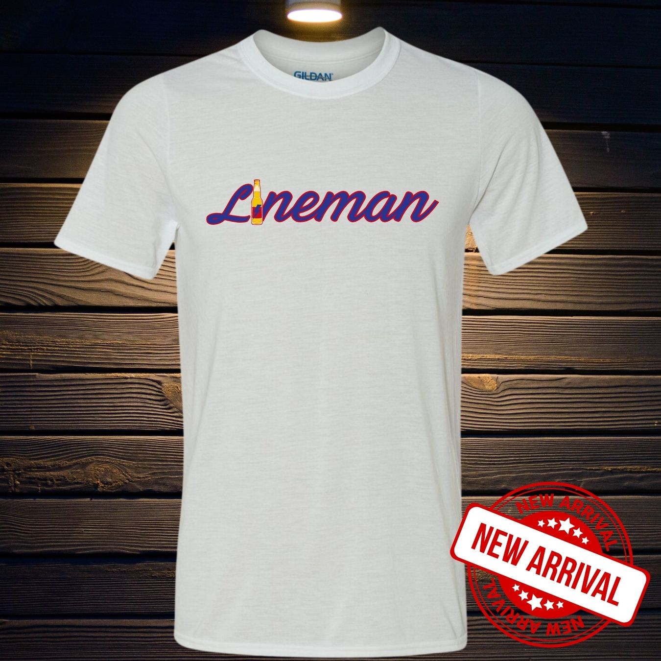 T-SHIRT 100% POLYESTER LINEMAN BEER