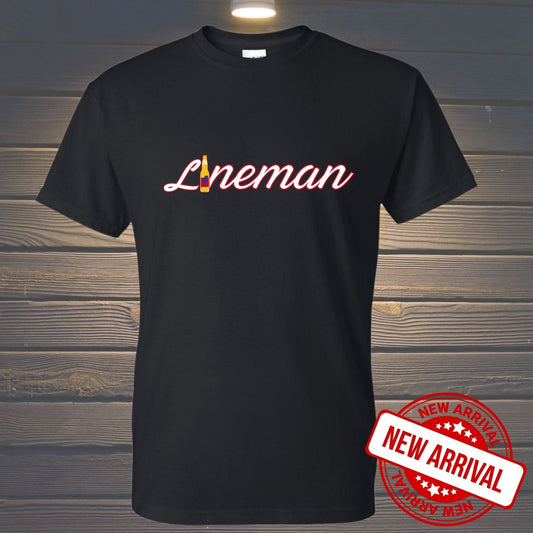 T-SHIRT 100% POLYESTER LINEMAN BEER