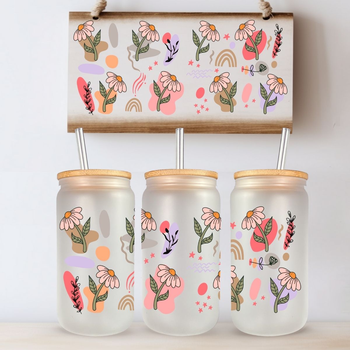 TASSE 16 OZ FLEURS