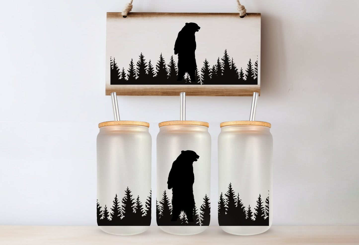 Tasse en vitre 16 oz givré / 16 oz frosted cup - OURS